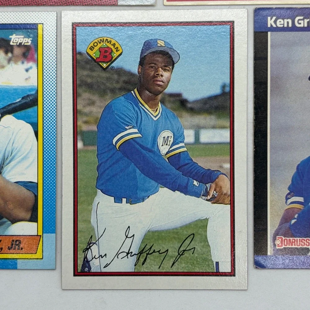 Ken Griffey Jr Rookie Card Lot 1989 Donruss Topps Bowman Mariners 5 Card Set